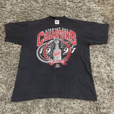 🔥Vtg Detroit Redwings 1997 Stanley Cup Champions T-shirt Size XL TNT Tag USA picture