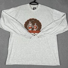 VTG Screen Stars Shirt Mens Large Gray Thanksgiving 5K Run 90s USA Single Stitch picture
