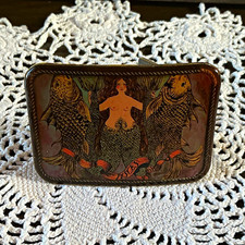 Vintage 1970s Pacifica zodiac series belt buckle, which Fits 1.75 in picture