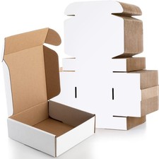 Gersoniel 100 Pcs 6 x 6 x 2 Inches White Cardboard Mailing Boxes picture