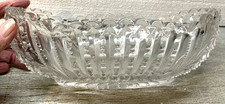 Heisey Glass Bowl Oval Groove and Slash Antique 1897-1912 10.5x6.5x3.5