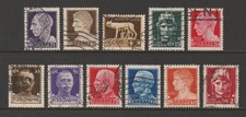 Italy Postage Stamps, 1929-42 Regular Issue, Used, Scott # 213 | 225, Set of 11 picture