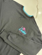 Chubbies Sweatshirt Blac Wknd Rec Graphic Print Neon Palm Tree Mens L picture