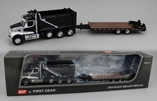 DCP 1:64 *BLACK* Western Star 49x Dump Truck w/Beavertail Tag Trailer *NIB* picture