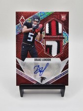 2022 Panini Phoenix - Rookie Auto Dual Jersey Drake London #RAD-DL Red Mojo /10 picture