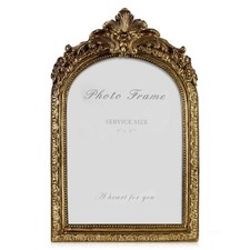 Cuspin 4x6 Vintage Picture Frame Arched Frames, Gold Ornate Resin Frames with... picture