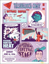 BUTTHOLE SURFERS HORTON HEAT TOADIES Tulsa 1996 Original Concert Poster Signed picture
