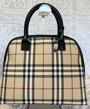 BURBERRY London Vintage Alma House Check Top Handle Bag Zip-Around Excellent EUC picture