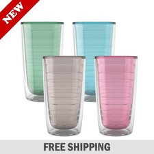 Tervis Bayou View 16oz Tumbler Set of 4 Assorted Colors Double Wall USA / NEW picture