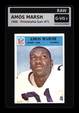 1966 Philadelphia Gum #71 Amos Marsh Detroit Lions - Raw Card picture