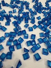 200 BRAND NEW LEGO PIECES DARK BLUE CLEAR TRANSPARENT 1x1 1x2/3 FLAT WATER ROOF picture