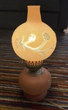 1930s Vintage Gone with The Wind Hurricane Pink Frosted Lamp picture