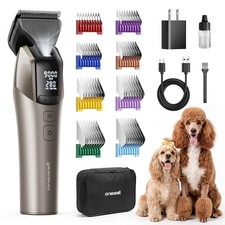 oneisall Professional Dog Clippers for Grooming Thick Hair, 9000RPM 5 Speed picture