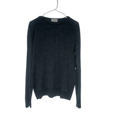 John Smedley Extra Fine Merino Wool Jumper Men's Size XL Charcoal in EUC picture