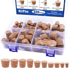 100Pack 10 Sizes Cork Stoppers,Small Corks Plugs For Bottles picture