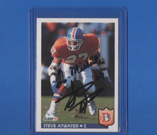 1992 FLEER  VTG. CARD SIGNED IP AUTO STEVE ATWATER DENVER BRONCOS GREAT picture