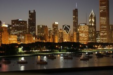 CHICAGO SKYLINE CITYSCAPE POSTER STYLE B 24x36 HI RES 9MIL PAPER picture