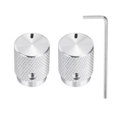 MECCANIXITY 2pc Oval Indicator Bright Silver Knobs 6mm picture