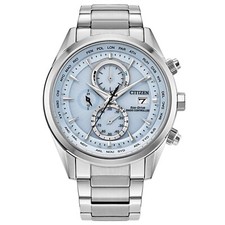 Citizen Men 's Sport Luxury Chronograph Eco-Drive Silver Watch 43 MM AT8260-51M picture