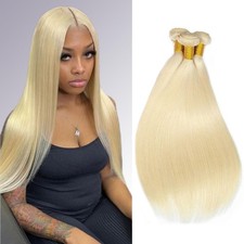 LAPONDAI 613 Blonde Brazilian Virgin Hair Extensions 3 Bundle 12 14 16 Inch picture