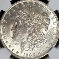 1888-O Morgan Silver Dollar NGC MS62 New Orleans Mint Certified $1 Coin picture