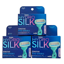 3 Packs Schick Hydro Silk Expert Care Sensitive Razor Cartridges 4 each box picture