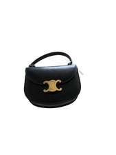 Celine Triomphe Besace Clea Top Handle Flap Bag Leather Mini picture