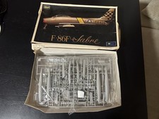 Vintage 1/32 Hasegawa Minicraft F-86F Sabre Jet Model Kit JS-084 Open Unstarted picture