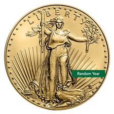 1/10 oz American Gold Eagle Coin $5 BU (Random Year) picture