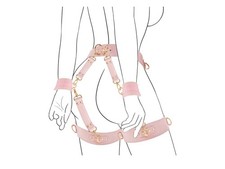 6 Pcs Bdsm Bondage Body Toys Leather Straps Full Harness Restraints Belts Slave picture