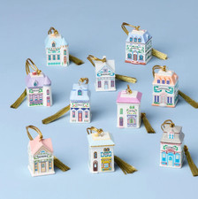2025 Lenox Spice Village 10-Piece Mini Homes Ornament Set Porcelain Christmas picture