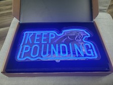 2026 Carolina Panthers Season Ticket PSL Owner Gift LED Wall Sign Keep Pounding picture