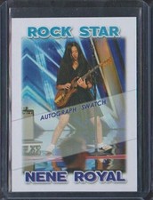 NENE ROYAL Phuket THAILAND ROCK STAR ROOKIE CARD RC w AUTO SWATCH (blank) 4U picture
