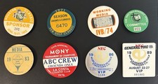 1963 - 1989 PGA and LPGA Tournament Badge Pin Button Pass Ticket 8 item Lot picture