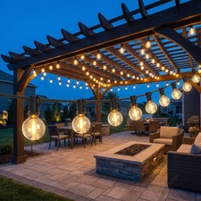 200FT LED Outdoor String Lights Patio Light 102 G40 Bulb Waterproof Shatterproof picture