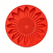 Reusable Round Stepping Stone Mold, Sunflower Bee Butterfly Garden Pattern picture