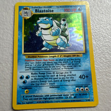 Blastoise Base Set 2/102 Holo Rare English 1999 100 HP Stage 2 Ken Sugimori picture