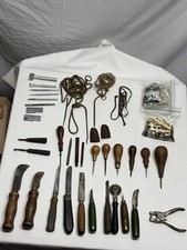 Vintage Antique Cobbler Leather Working Tools Assorted Lot Cutting Awl Lip Knife picture