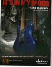 2018 JACKSON Soloist blue electric guitar CHRIS BRODERICK magazine ad picture