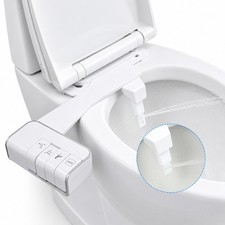 Bidet Fresh Water Spray Kit Non Electric Toilet Seat Attachment with Dual Nozzle picture