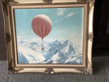 Doug Ettridge Painting   Red balloon Over mountains picture