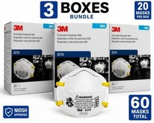 3M 8210 N95 Particulate Respirator Masks 3 Boxes 60 Total EXP 10/2025 picture