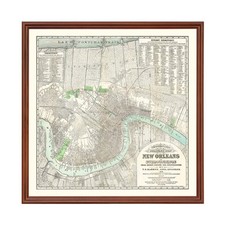 Old Map of New Orleans, LA 1878 - Vintage New Orleans Louisi picture