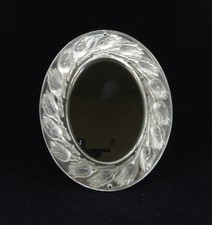 Vintage Signed Lalique Boutons de Roses Table Mirror 8