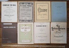 Lot 8 Vintage Piano Sheet Music Books Carl Czerny Al Jacobs Faust Walzes Gillet  picture