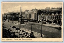 Lisbon Portugal Postcard Restauradores Square c1930's Vintage Posted picture