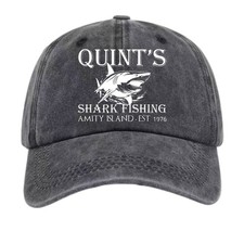 Quint's Shark Fishing Amity Island 1976 Jaws Adjustable Dad Hat picture
