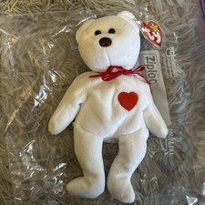 💗 1993 VALENTINO TY BEANIE BABY RARE BROWN NOSE  PVC PELLETS 💗 picture
