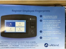 uAttend Cloud-Connected JR2000 Touchscreen Time Clock Fingerprint Scan RFID, H1 picture