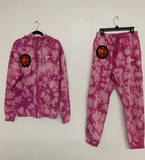 Nike EYBL Pink Tie Dye Tracksuit Hoodie Joggers Tall Medium picture